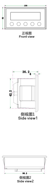 磁性位移測(cè)量?jī)xMA08E三視效果圖