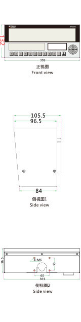 磁性位移測量儀MG-20三視圖